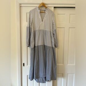 Maeve Striped Blue Maxi Dress